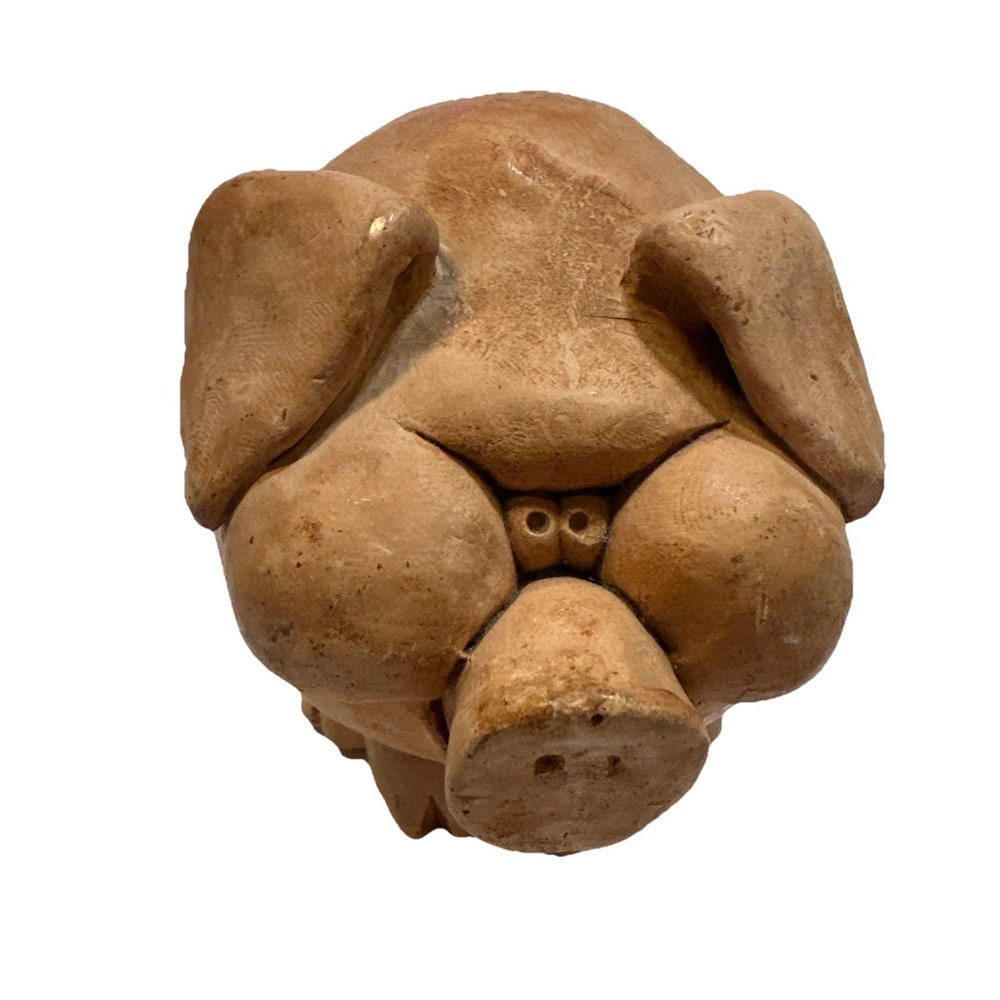 VINTAGE CLAY‎ "PIG" SCULPTURE-RARE! 1973 Signed